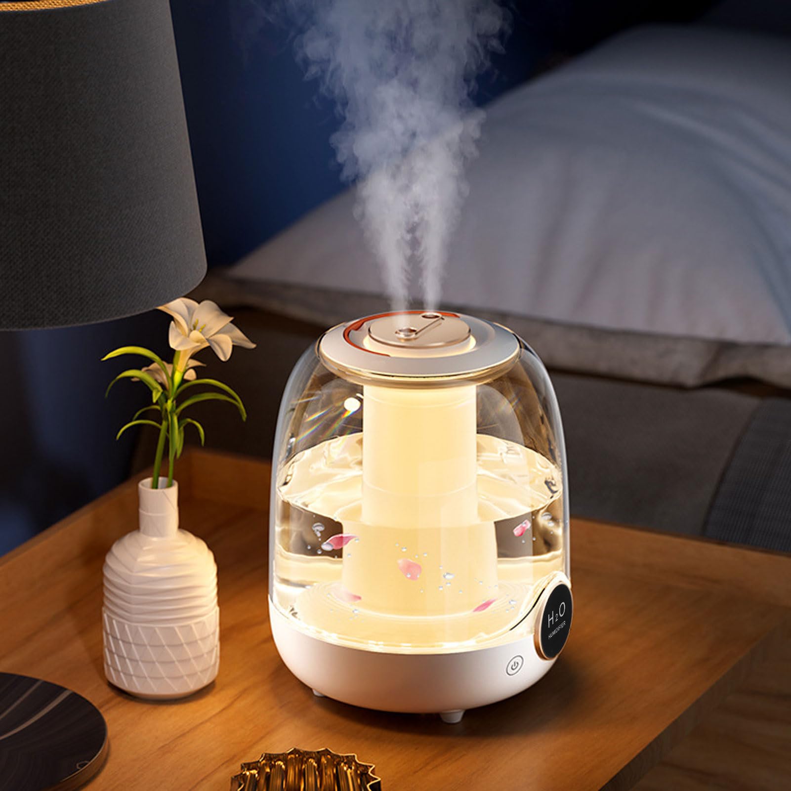 Umidificatore da Tavolo di Grande capacità da 3 Litri con Oli Essenziali per il Relax in Ufficio a Casa