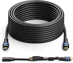 BlueRigger 4K HDMI Cable with Signal Booster (75FT, 4K 30Hz, in-Wall CL3 Rated) Long HDMI Cable - Compatible with Home Theatre, HDTV, Gaming Consoles, Streaming Devices