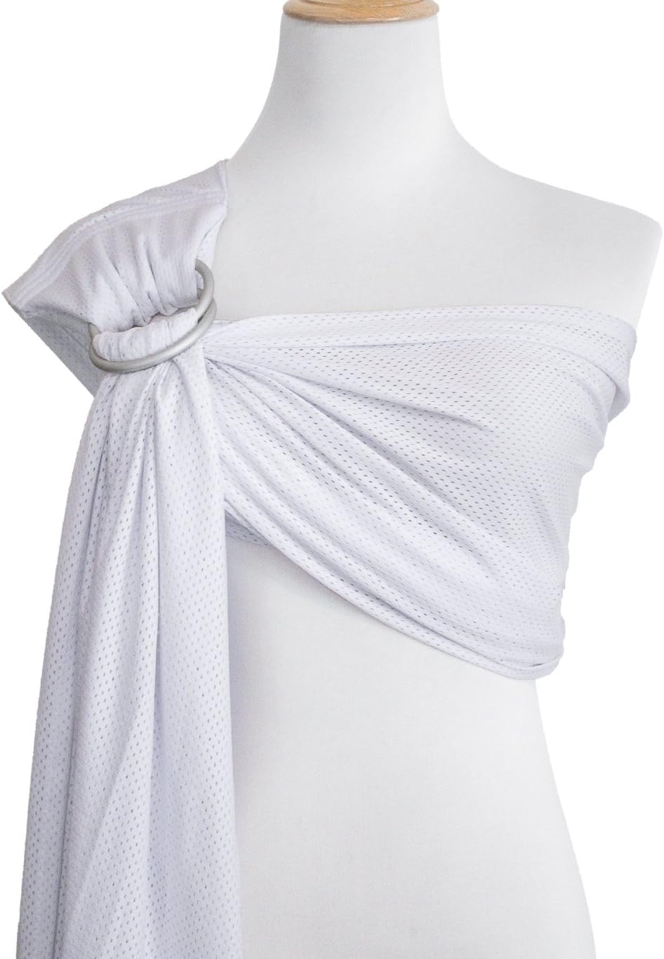 Baby Water Ring Sling Carrier | Lightweight Breathable Mesh Baby Wrap for Infant, Newborn, Kids and Toddlers | Perfect for Summer, Swimming, Pool, Beach | Great for Dad Too White