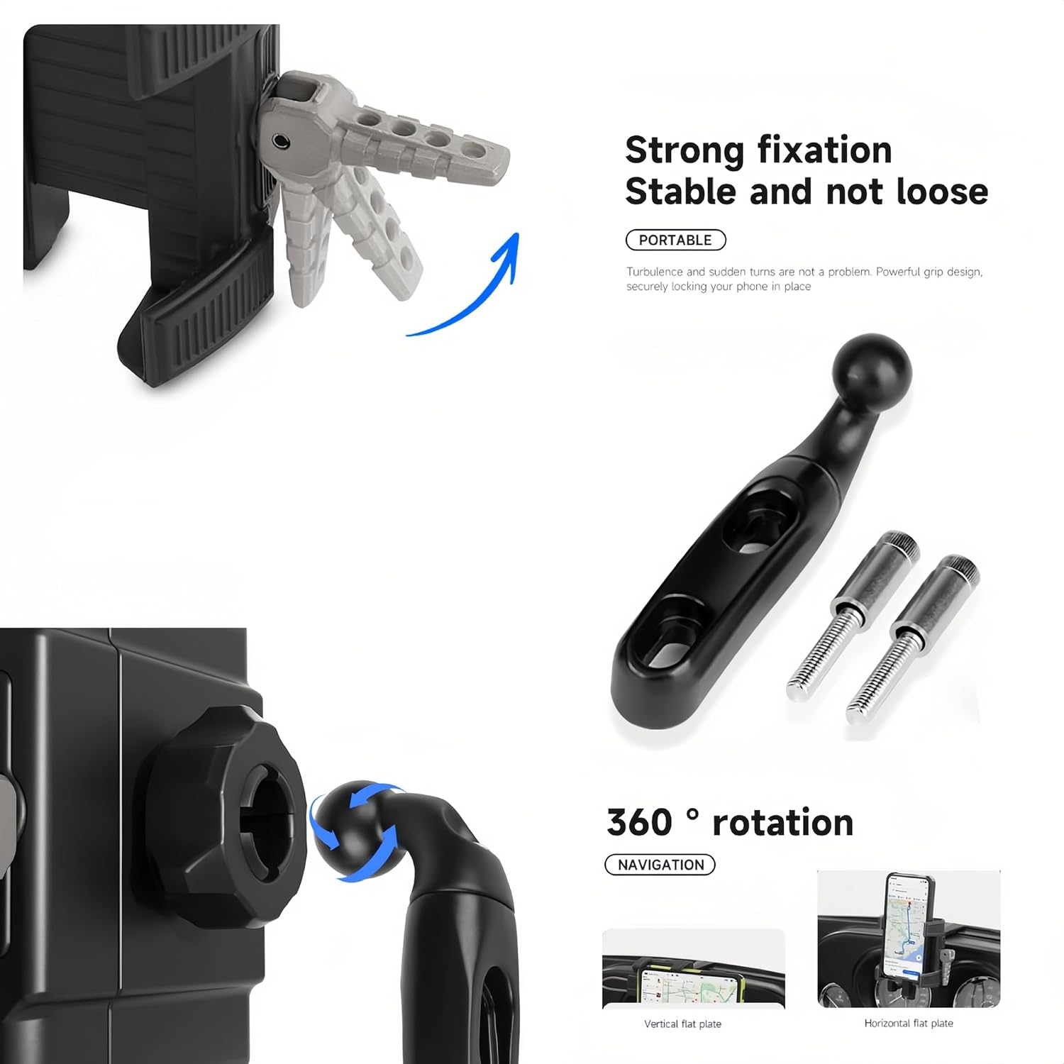 for Honda Gold Wing GL 1800 F6B Phone Holder Navigator Holder, Gold Wing Tour DCT Airbag Models 2018-2024 (Right Side Bracket)