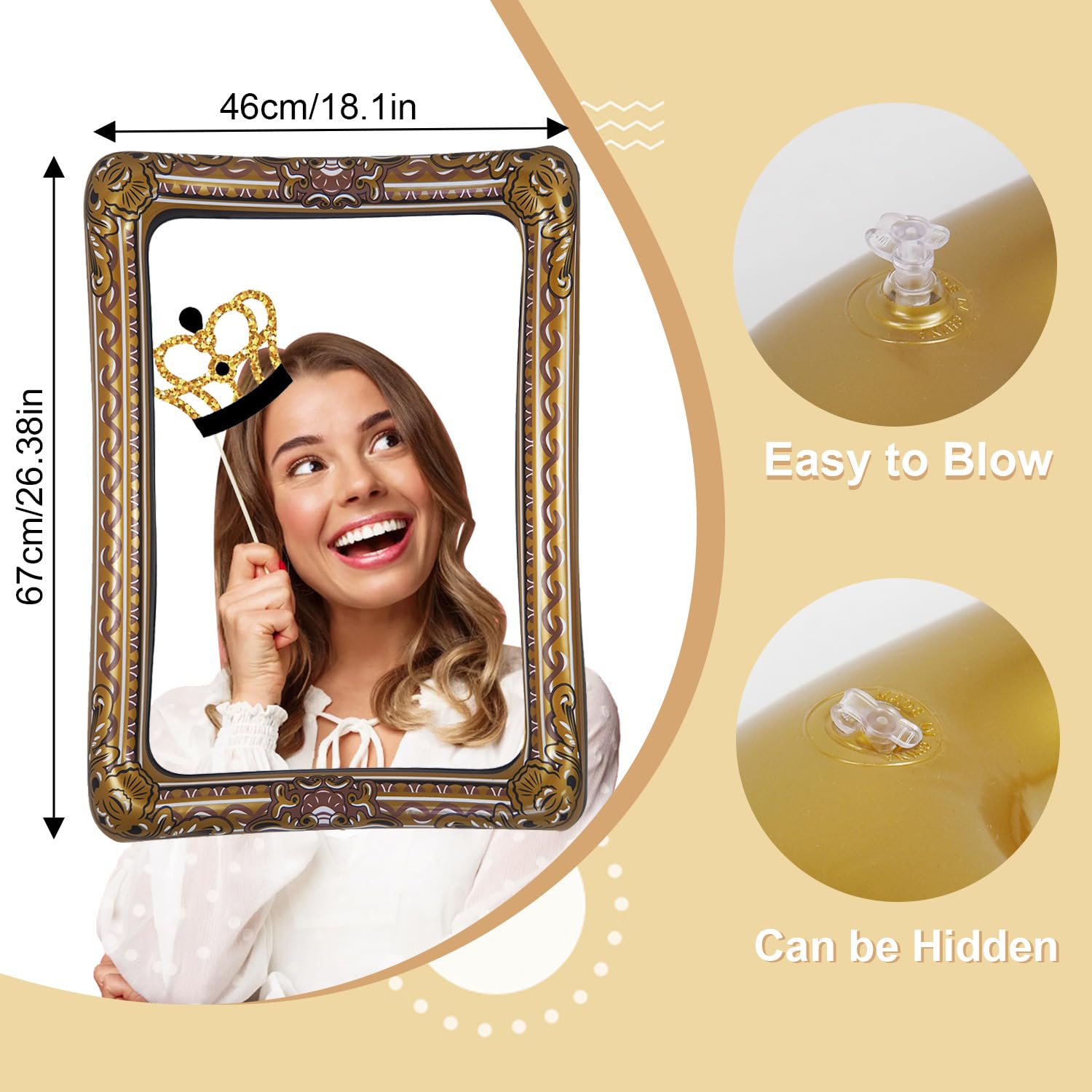 Lot De 17 Accessoires Pour Photobooth Et Cadre Photo Gonflable - Pour Mariage, Anniversaire, Fêtes