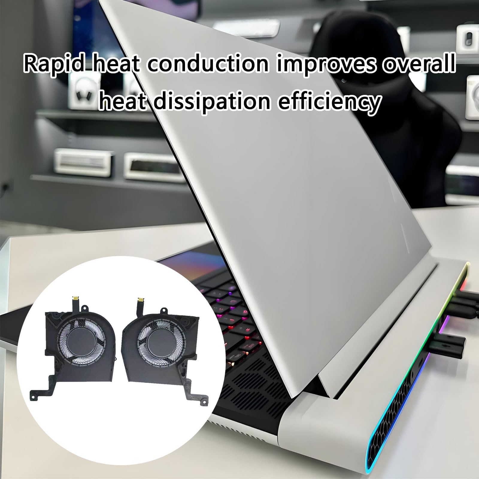 Radiatori CPU + GPU Sostituzione ventola raffreddamento per laptop DC5V 4 pin 4 fili per ventola raffreddamento per laptop serie X14 M14