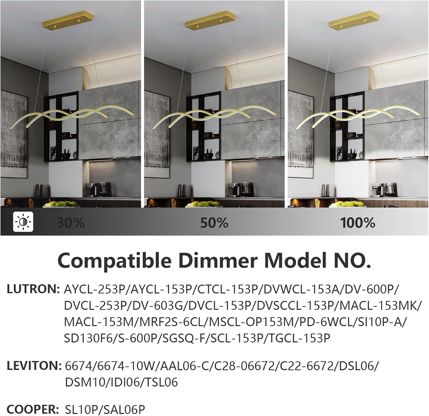 Modern Gold Chandelier Dimmable Led Chandeliers 6000K Pendant Light Fixture Over Table Dining Room Kitchen Island Lighting,Height Adjustable Ceiling Lamps 47in