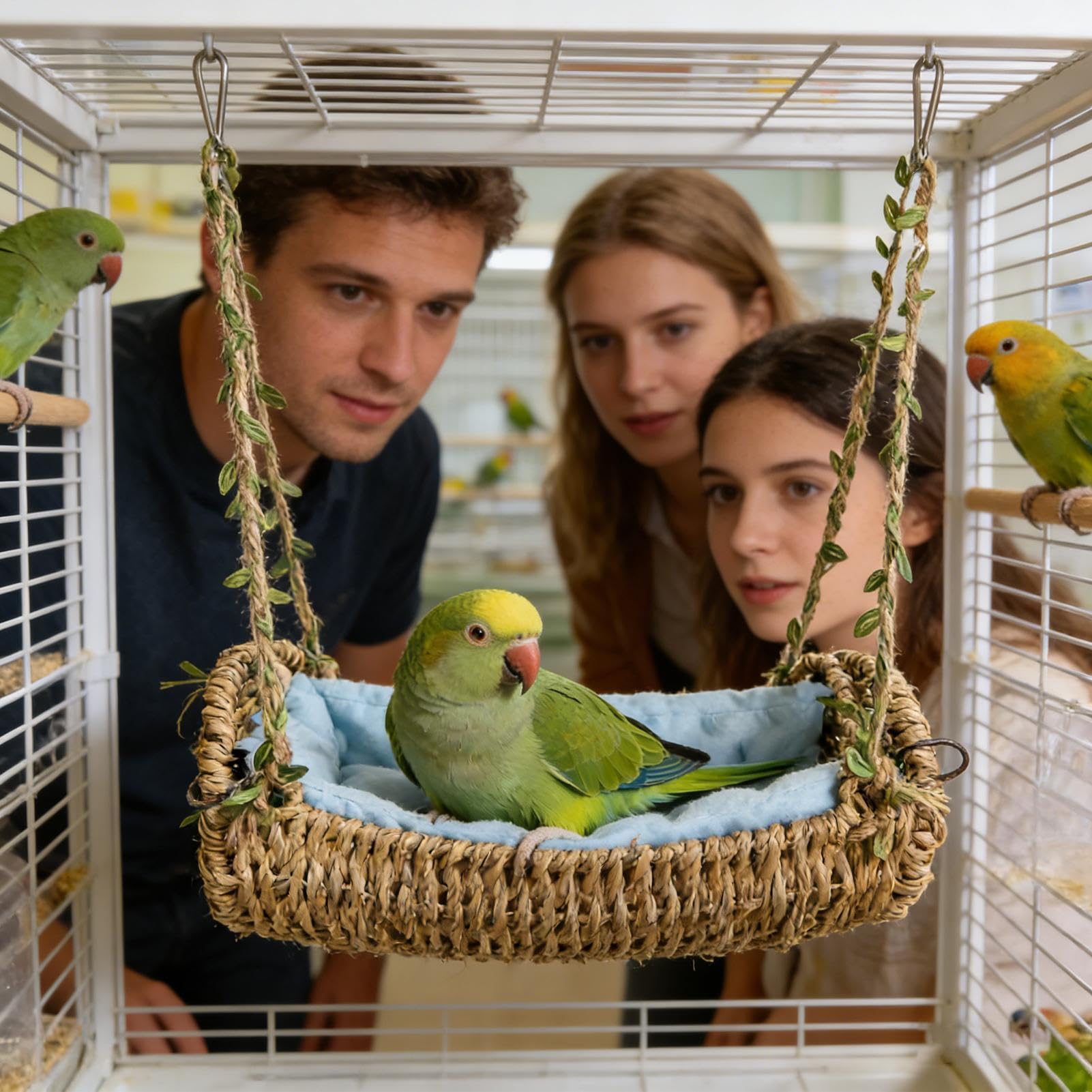 Générique Hamac pour Hamster | Anti-Rongeur, Aéré et Suspendu pour Enrichissement,Balancelle pour Hamster avec Tapis Amovible | pour Cochon d'Inde, Lapin Nain, Chinchilla, Gerbille