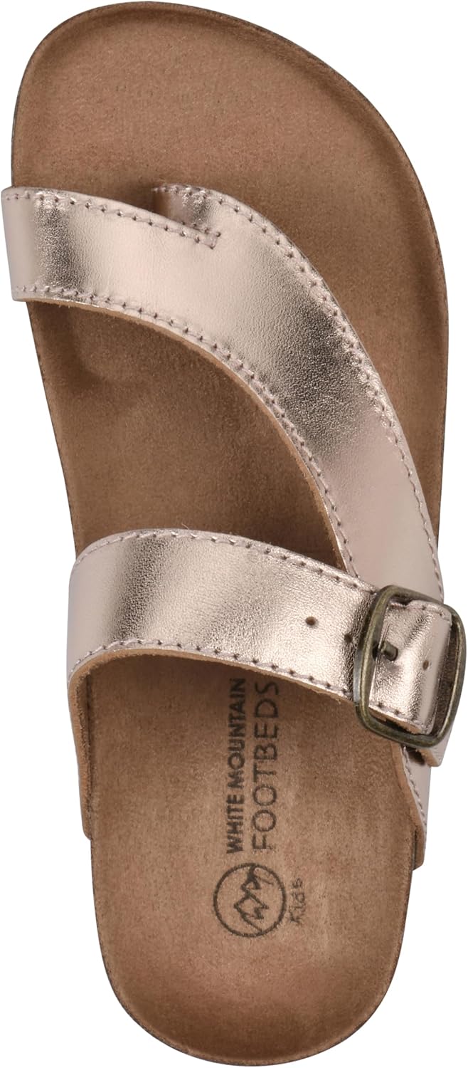 WHITE MOUNTAIN Carly Signature Comfort-Molded Footbed Sandal, Rosegold/Leather, 5 M - Image 6