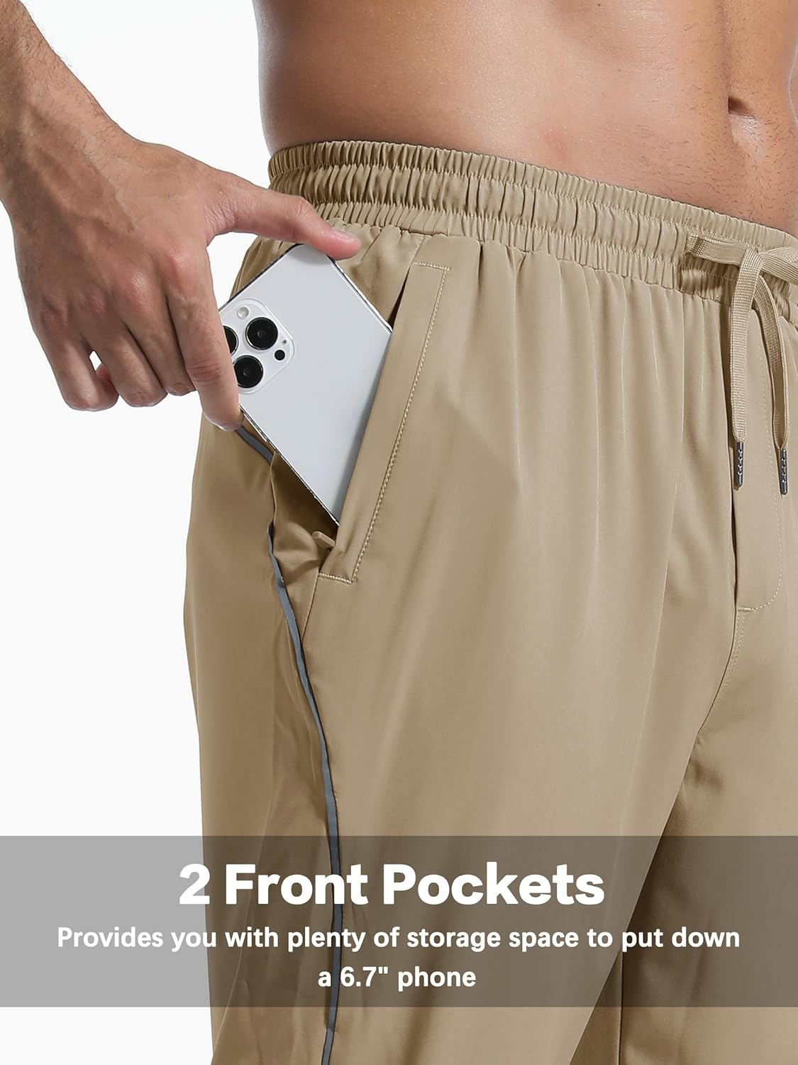 Men's Lightweight Sweatpants with Pockets Quick Dry Breathable Workout Pants for Men Athletic Gym Running Joggers - Image 4