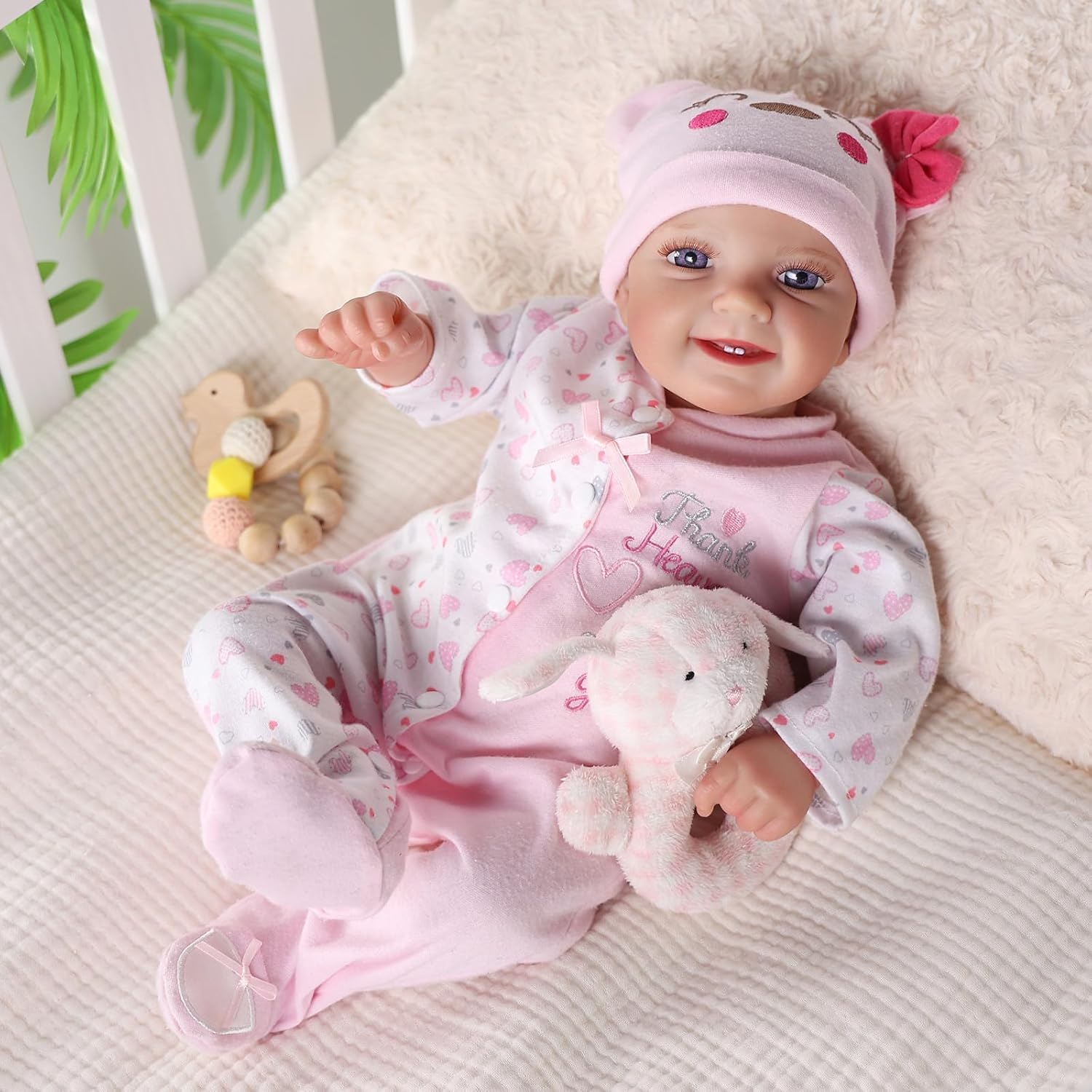 BABESIDE Reborn Baby Dolls - 20-inch Cute Soft Vinyl Realistic Baby Doll Real Life Baby Dolls with Complete Accessories Perfect for Cuddling, Playtime, and Gift Giving
