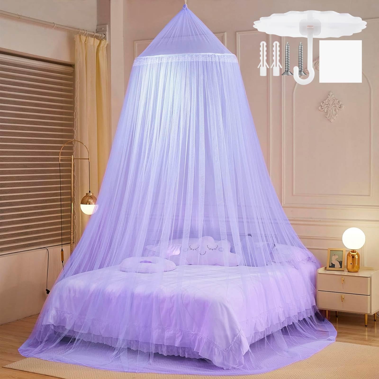 Moustiquaire De Lit Noir, Ciel De Lit Bebe, Grande Moustiquaire Lit Double Mosquito Net Chambre