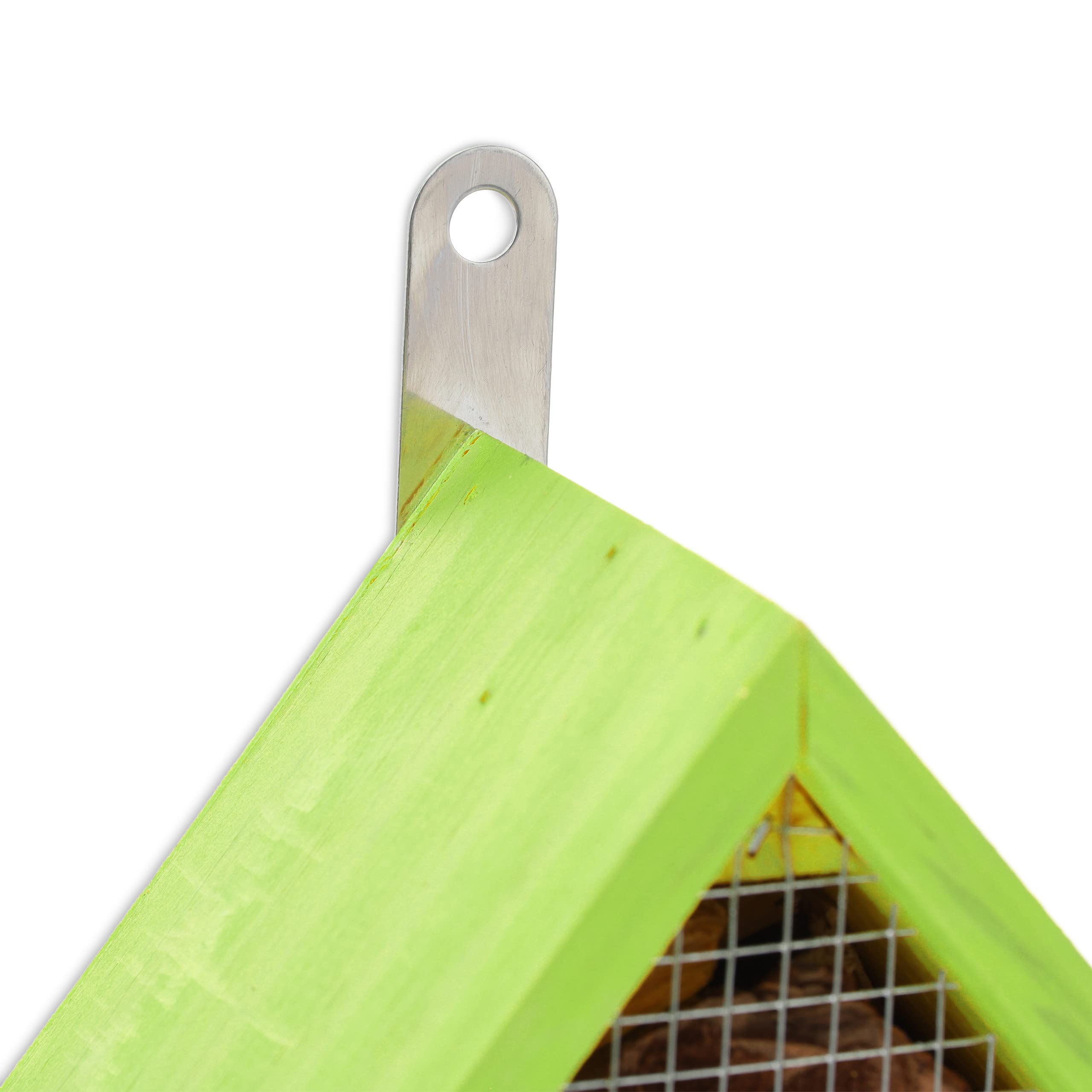 Relaxdays Hôtel à Insectes en Bois, à Suspendre, pour Abeilles Sauvages, HLP env. 38x29x9 cm, Jardin et Balcon, Vert