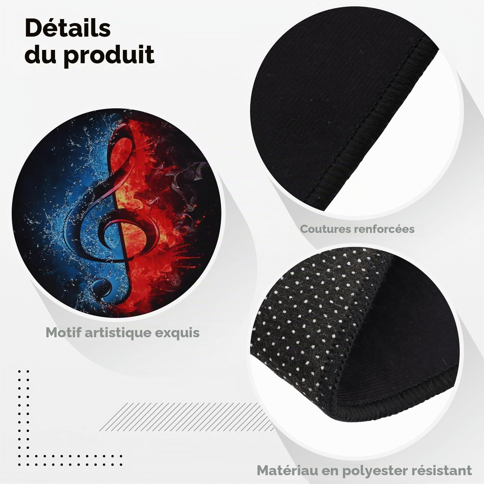 Tapis de batterie, tapis électrique insonorisé, accessoires de batterie électrique, set de jazz, cadeau pour batteurs