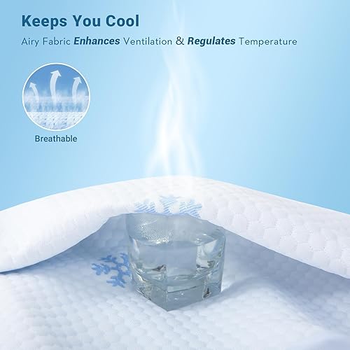Miniatura 6 de MUXHOMO Paquete de 2 protectores de colchón impermeables, transpirables y silenciosos, tamaño Queen con bolsillo profundo de 8 a 21 pulgadas, funda