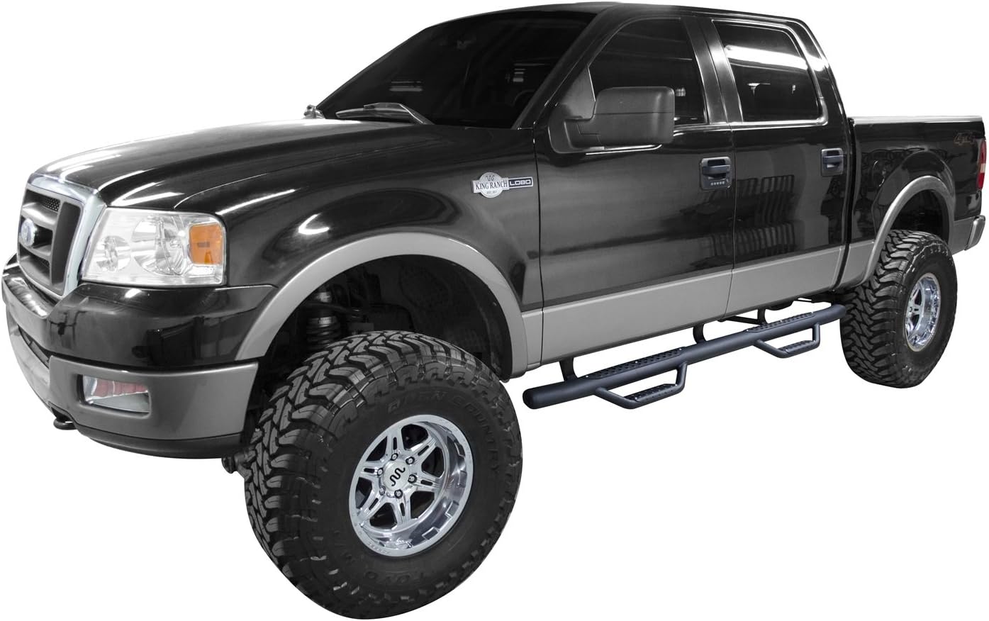 Go Rhino D24150T Black Textured Dominator D2 Sidestep for Ford (Super Crew Cab Length, Pair)