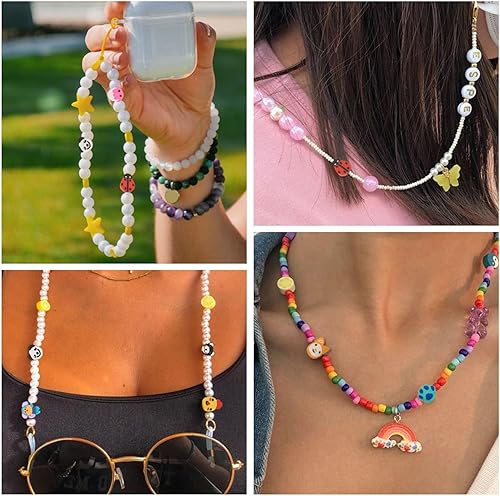 Miniatura 3 de KISSITTY 150 cuentas de arcilla polimérica de animales para gato, perro, pata, panda, mariquita, búho, pájaro, conejo, centro perforado, espaciador,