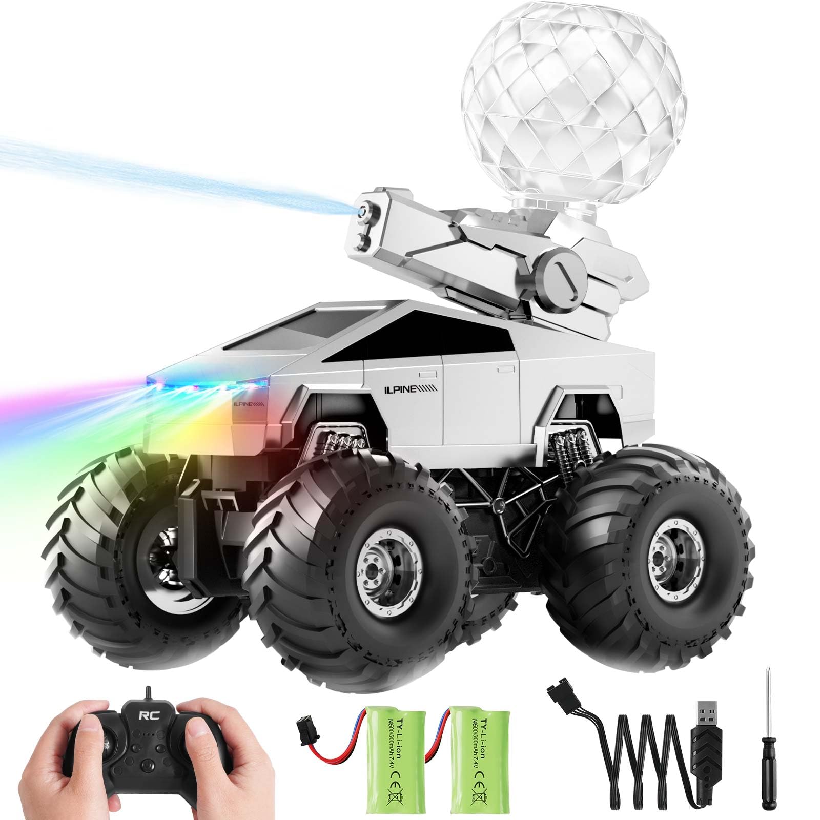 Remote Control Car RC Truck - 1 16 Amphibious Fast Car with Water Cannon and 2 4GHz Remote