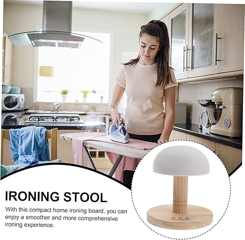 Miniatura 7 de Tabla de planchar de mesa pequeña, herramienta de planchado redonda, tabla de planchar de madera, protector de escritorio, tabla de planchar