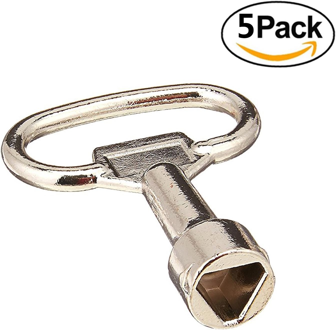 Wapour 5 Pack Meter Key Metal Triangle Socket Spanner Key for Panel Lock