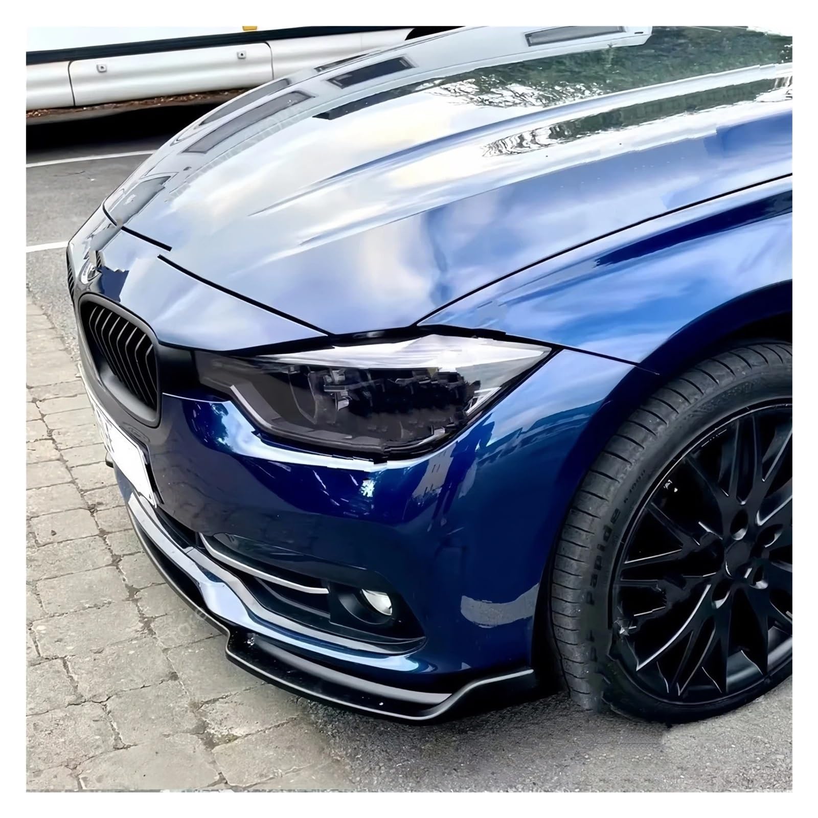 Labbro Anteriore Spoiler Per BMW F30 F31 Serie 3 Standard 335i 335d 325d 320d 2015-2018 Paraurti Anteriore Auto, Splitter, Bodykit, Tuning, 3 Pezzi, Nero Lucido. Auto Labbro Spoiler