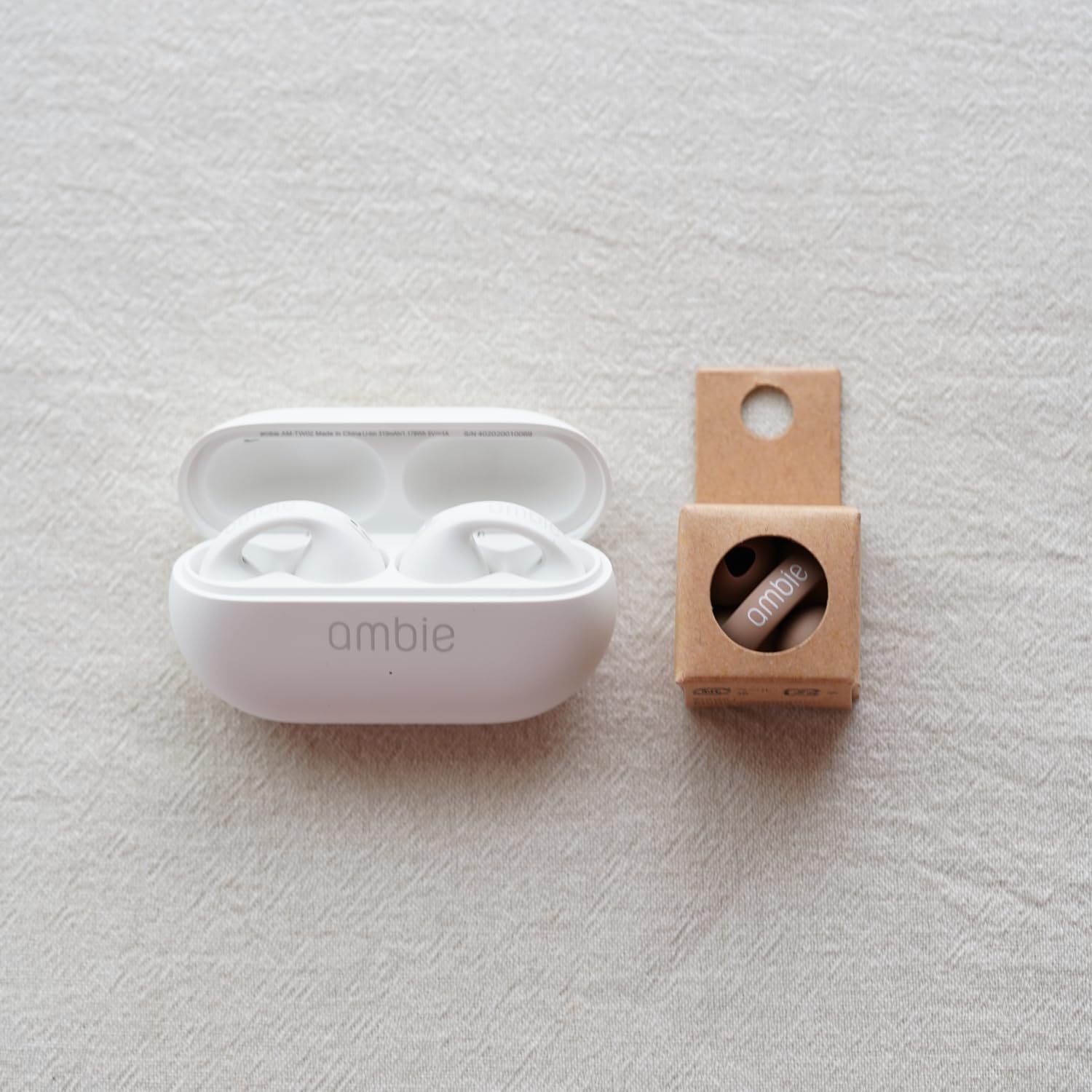 ambie sound earcuffs AM-TW02 スターターセット (WHITE本体×Latte