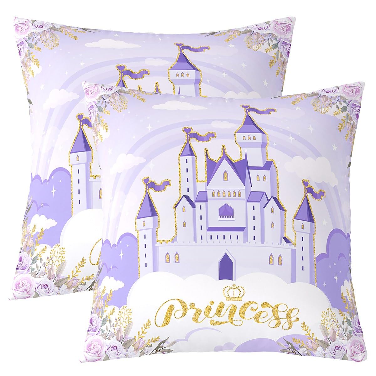 Housse de coussin château de conte de fées pour décorer le salon