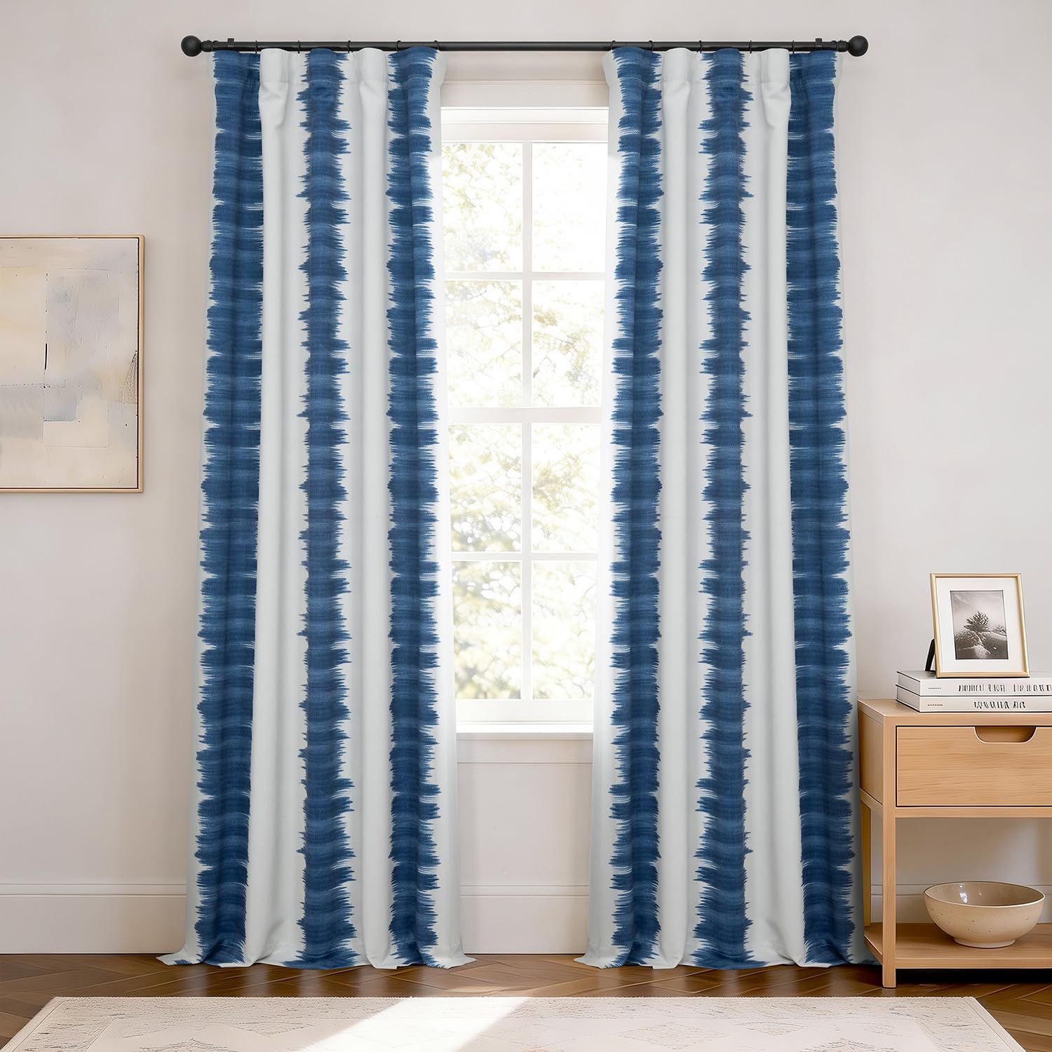 HPD Half Price Drapes BOCH-KC101A-84 Room Darkening Curtain (1 Panel), 50 X 84, Flambe Blue