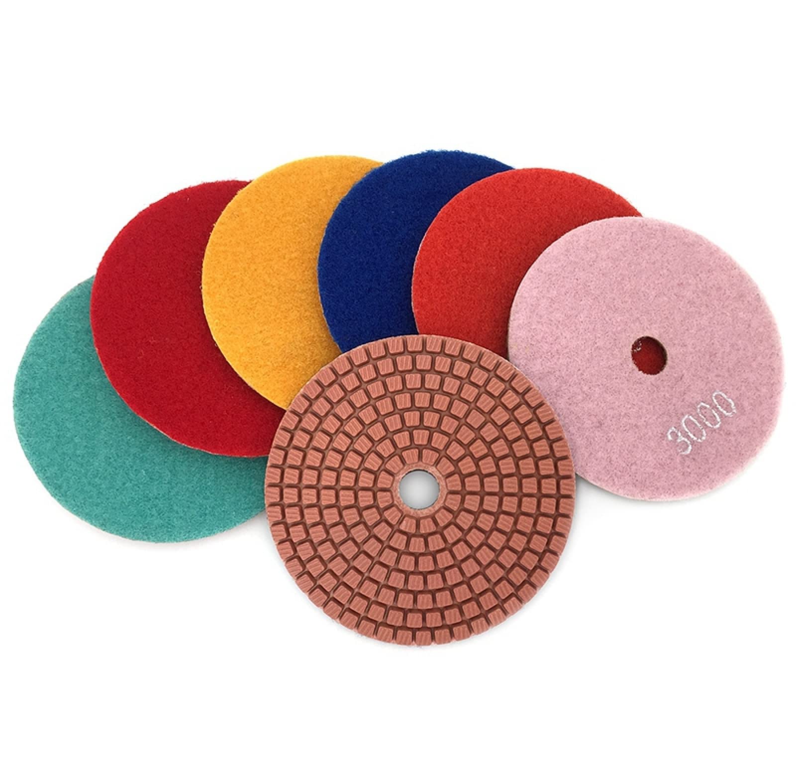 Diamentowe tarcze polerskie, 10 sztuk/zestaw 80mm diamentowe podkładki polerskie 4-calowa mokra podkładka polerska do marmuru diamentowe narzędzia ścierne(400)