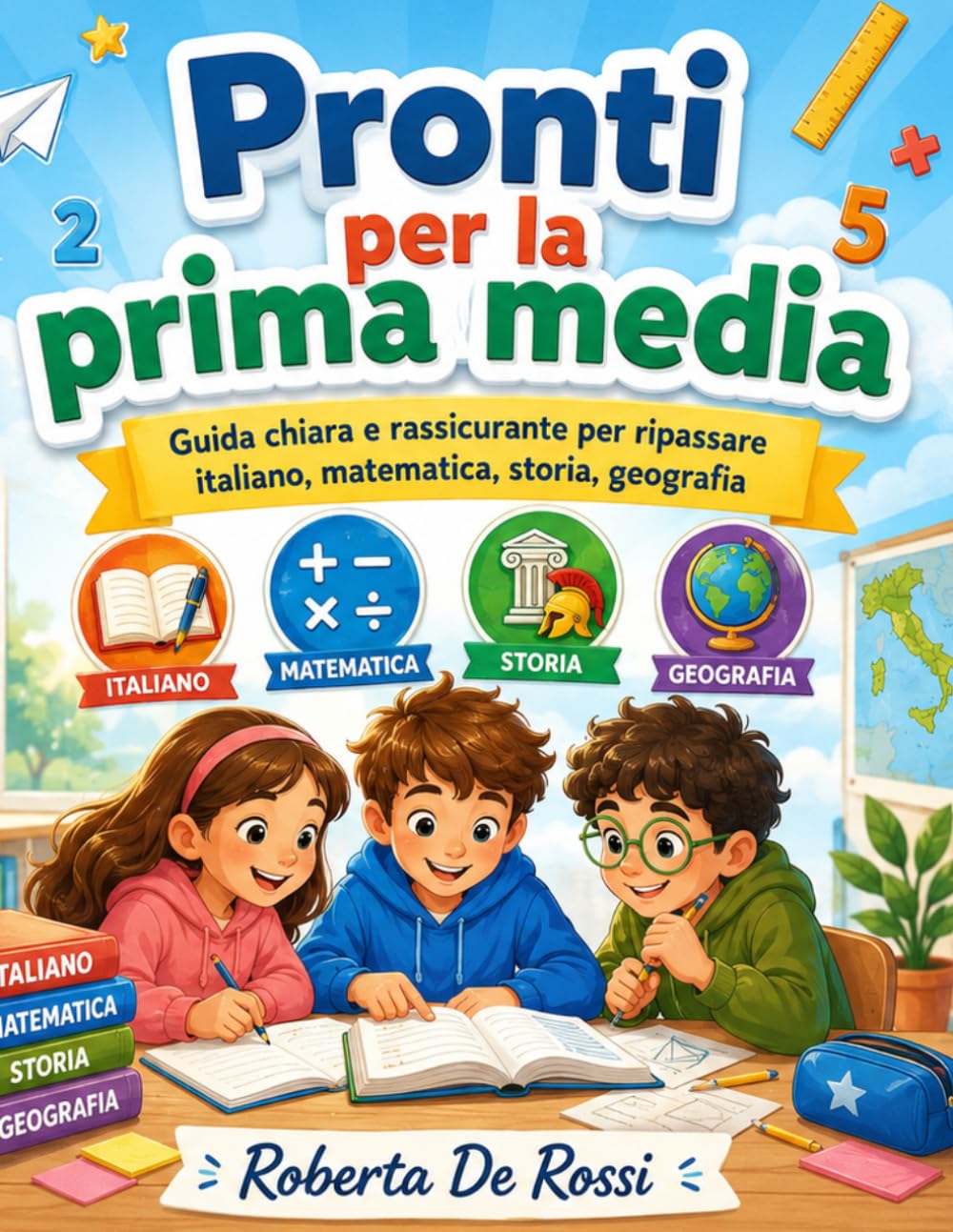 Pronti per la prima media: Guida chiara e rassicurante per ripassare italiano, matematica, storia, geografia,...