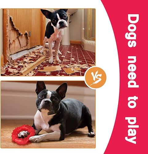 Miniatura 3 de Juguetes para perros para masticadores agresivos, casi indestructible, resistente, duradero, de goma natural, juguete masticable para cachorros para