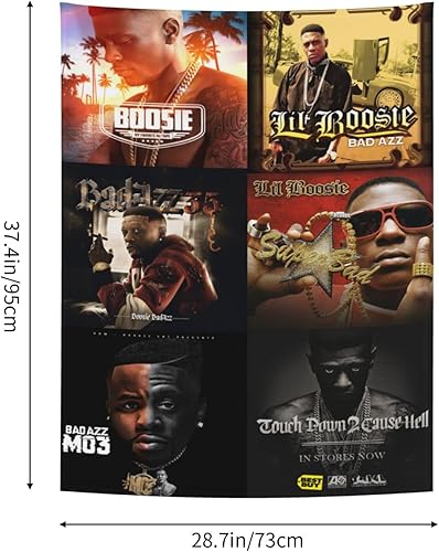 Miniatura 5 de DOTZRLT Boosie - Tapiz para colgar en la pared, para dormitorio, sala de estar, dormitorio, decoración de pared (29 x 37 pulgadas)