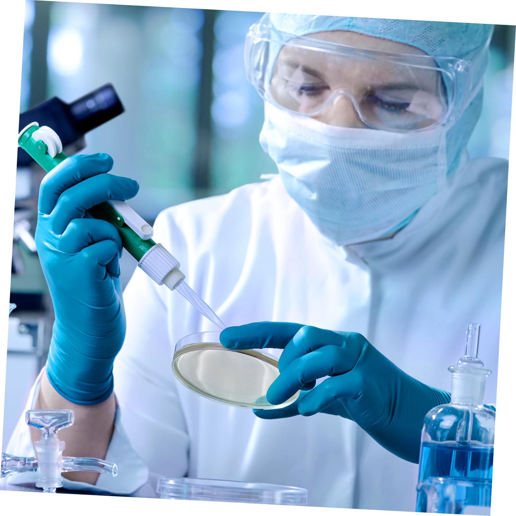 Piastre Petri con Agar Nutriente Precolato 20 Pezzi per Laboratorio | 7cm, Monouso per Ricerca e Scuola, Supporto per Coltura Microbiologica, Formato Pronto All'uso