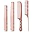Professional Barber Aluminum Comb Set for Dressing, Cutting Hair, and Styling: Long/Short Hair Combs, Handle, and Tail Comb (Rose Gold)