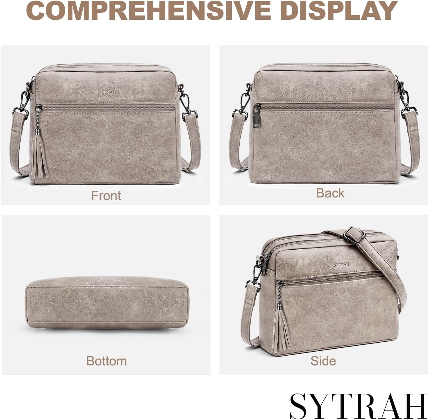 Crossbody Bags for Women, Lightweight Medium Crossbody Purse, Soft Leather Purses for Women Shoulder Handbags - Image 8