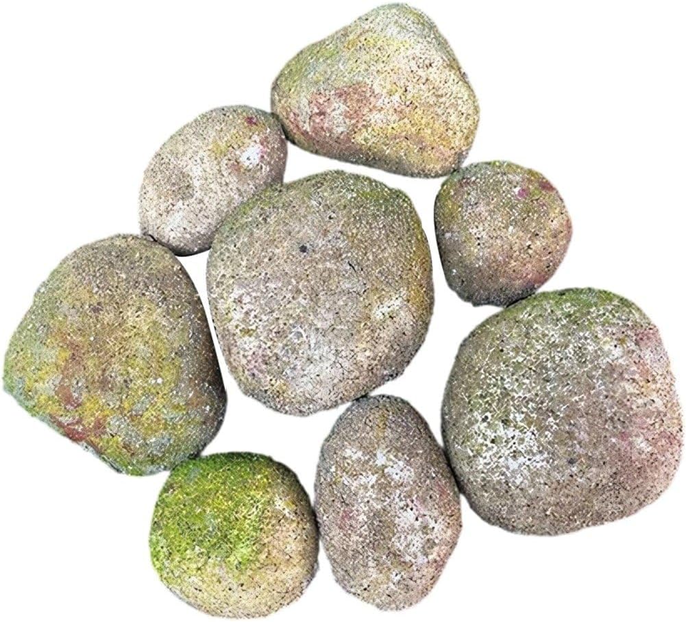 8 Pcs Artificial Rocks Decorative Stones Assorted Sized Foam Fake Stones for Landscaping Garden, Fairy Gardens, Terrariums and Floral Arrangements