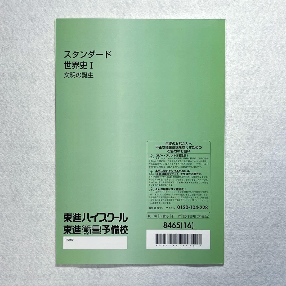 Amazon | スタンダード世界史 テキスト 全12冊 東進 ※裁断済み | 歴史
