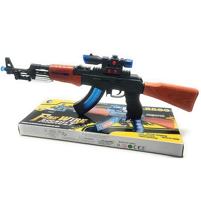 Buy HALO NATION® Musical AK47 PUBG Sub Machine Gun Toy, AK 47 Flash Gun