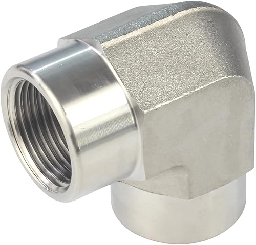 Miniatura 6 de HFS (R) Montaje de tubería de acero inoxidable 304, codo de 90 grados, 12 "NPT hembra x 12" NPT hembra