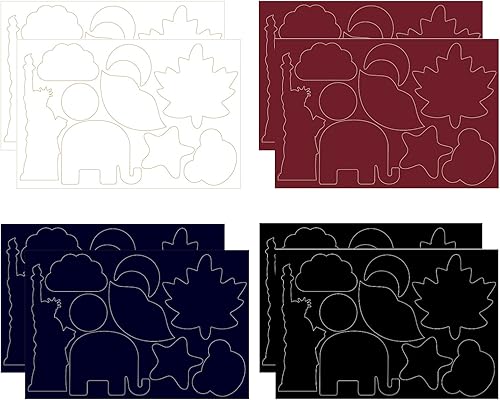 Parche de reparación de chaqueta de 8 hojas parche autoadhesivo parche de tela de nailon para ropa de tienda de campaña