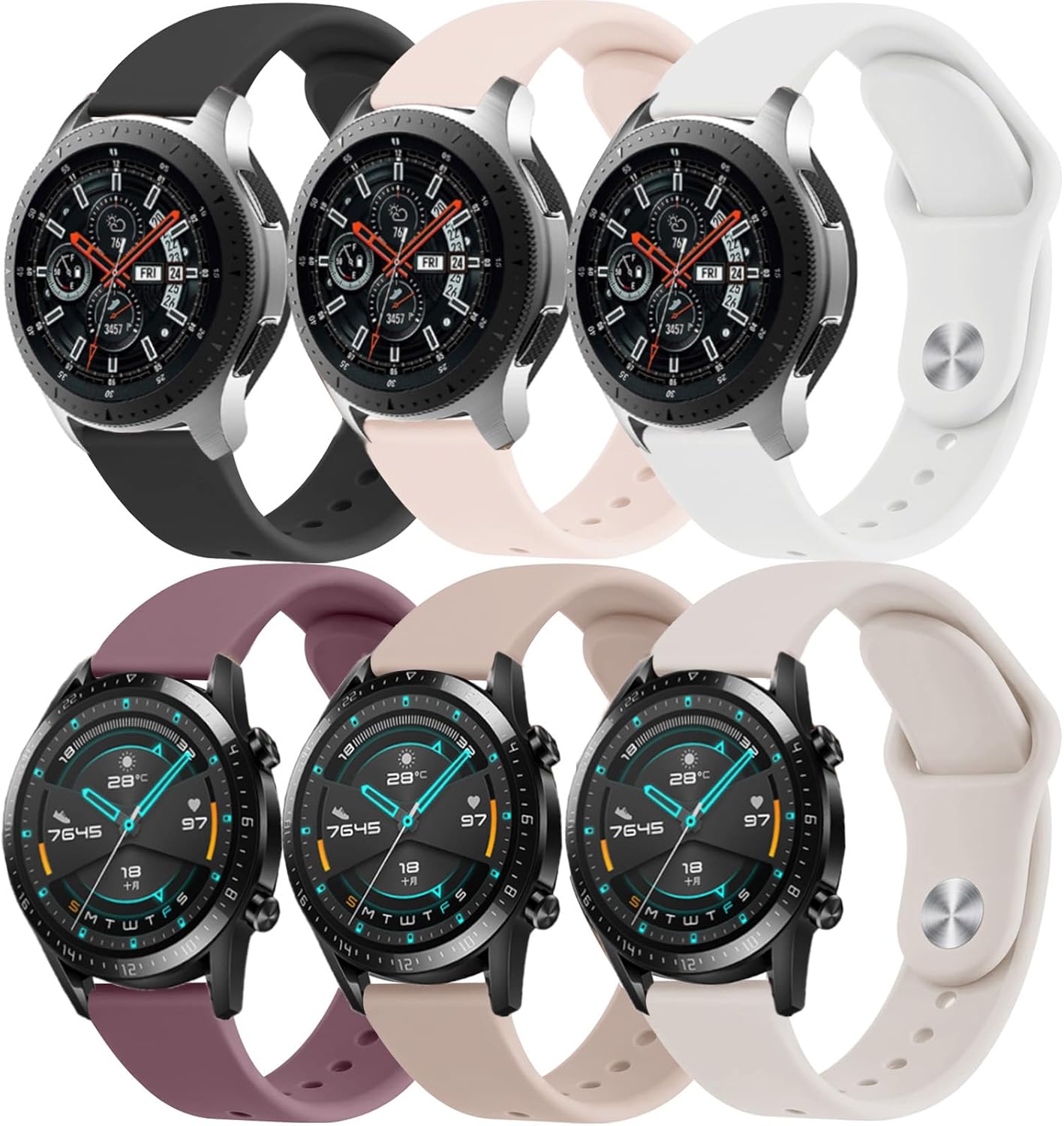 22mm Armband für Samsung Galaxy Watch 3 45mm/Gear S3 Frontier/Classic ...