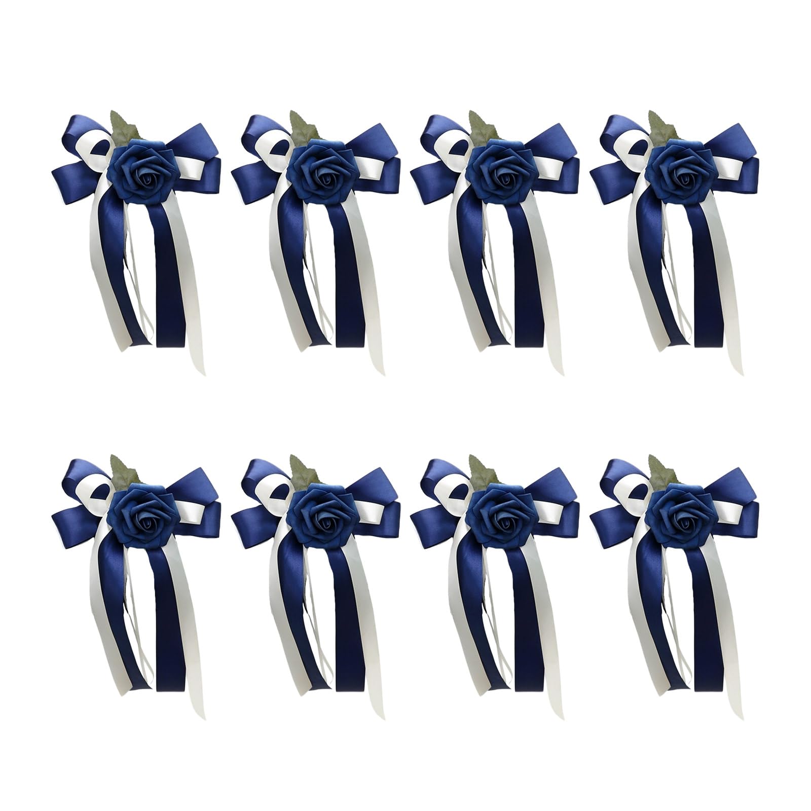 Tsophreniq Flower Car Glasses Ornament Nuptial Car Floral Accent Silk Bowknot Hanging Decorations for Rearview Glasses Festival Automobile Accent