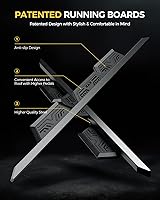 Vista 4 de KYX Estribos compatibles con Silverado/Sierra 1500 2019-2025 (NO 2019 LD/Limited) Cabina Doble Extendida 2020-2025 Silverado Sierra 2500HD 3500HD