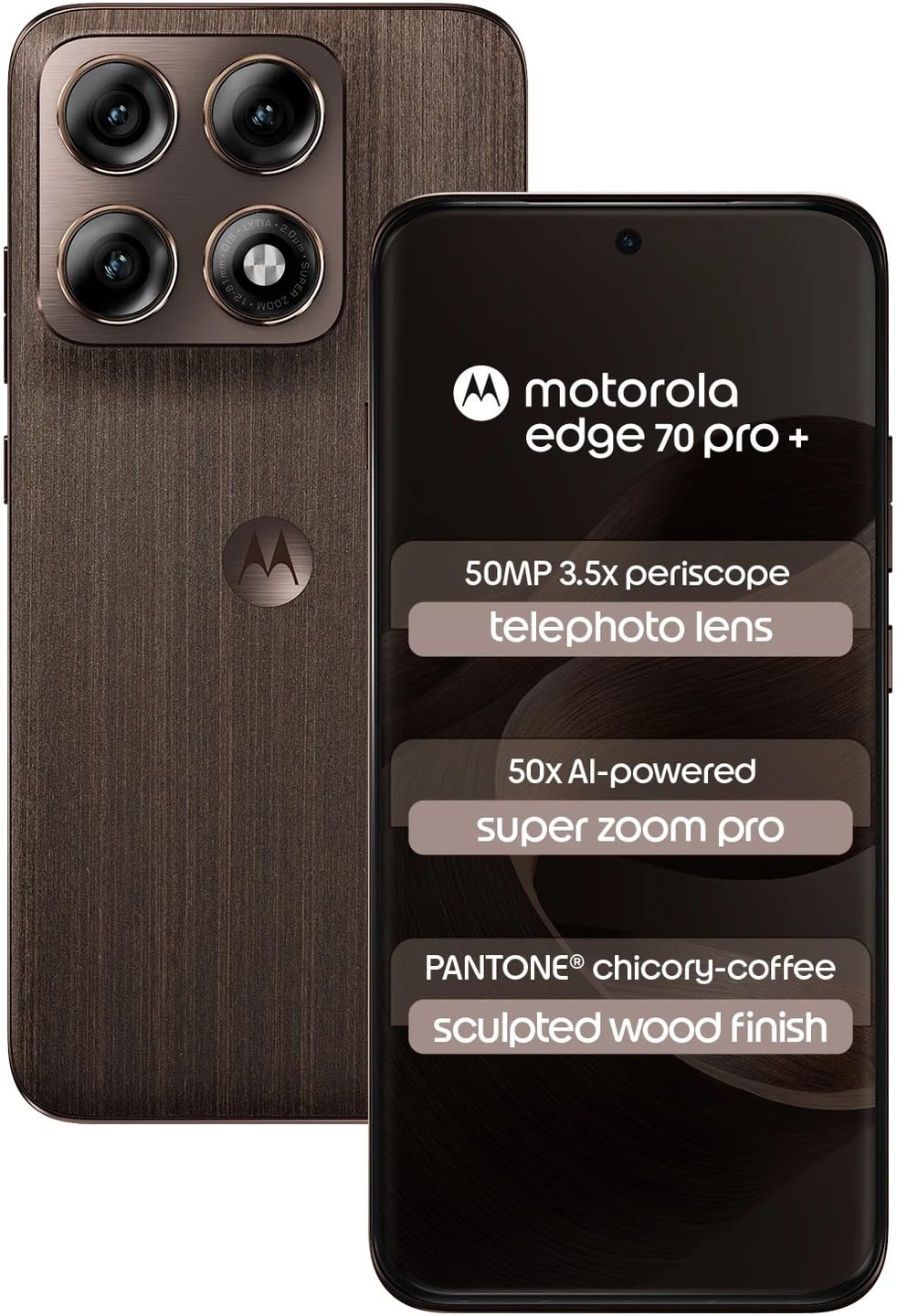 Motorola Edge 70 Pro+ 5G (Sculpted Wood Pantone Chicory Coffee Brown, 12GB RAM, 256GB Storage) | Dimensity 8500 Extreme Processor | 50MP + 50MP + 50MP Triple AI Camera |6.8" pOLED Display|-image-41