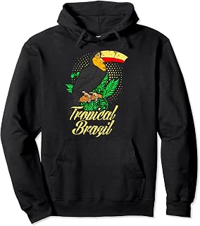Brazil Brazilian Tropical Tropics Amazon Rainforest Toucan Pullover Hoodie