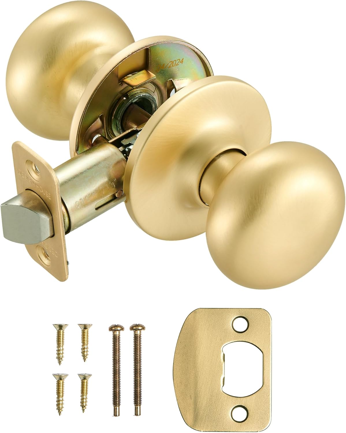 Design House 726943 Cambridge Passage Hall and Closet Door Knob Satin Gold