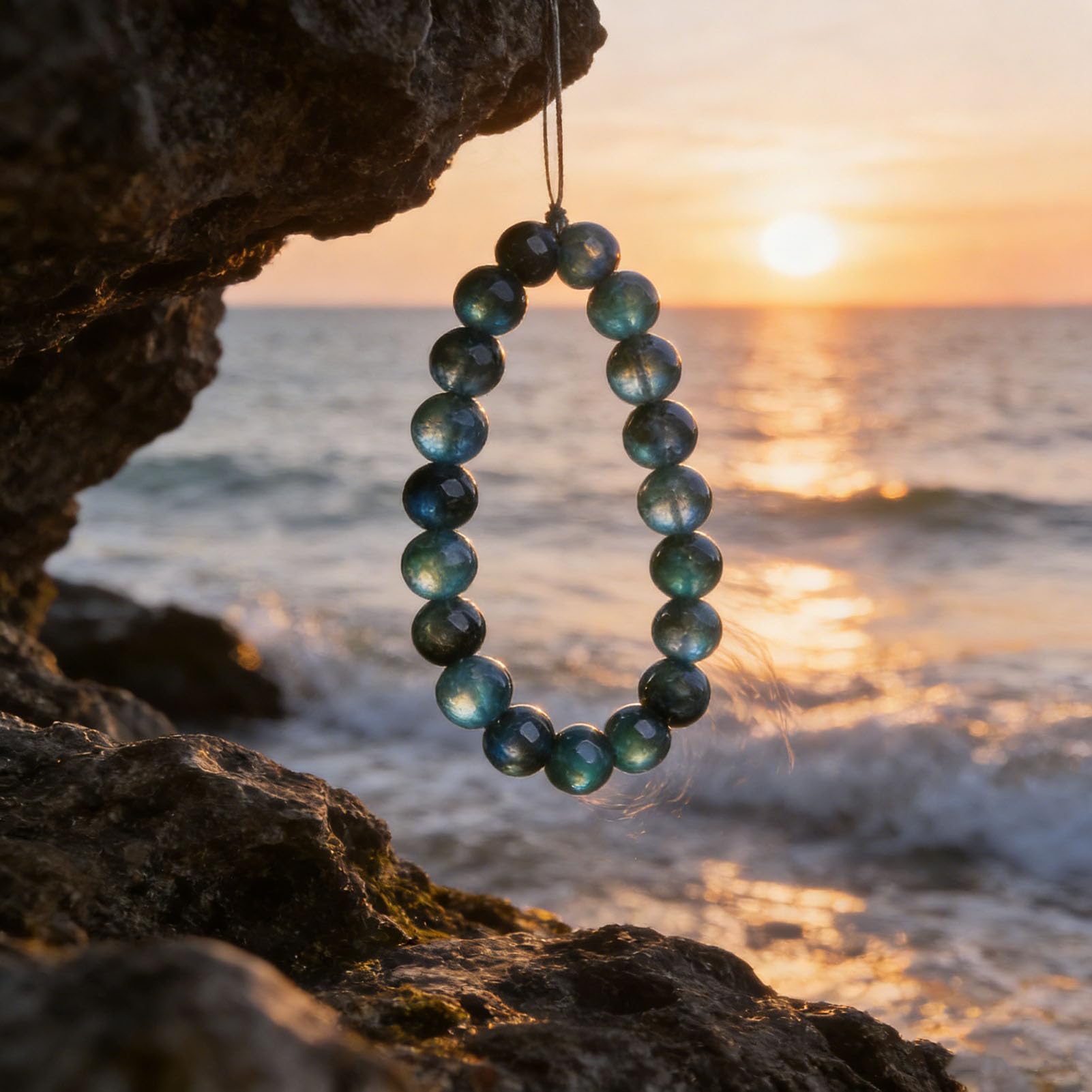 Pulsera de Cristal elástica Ajustable, Cuentas Hechas a Mano, Piedras Preciosas Naturales, Pulseras de Cristales, Aguamarina Natural, Azul, Piedra Preciosa auténtica, Pulsera,9MM