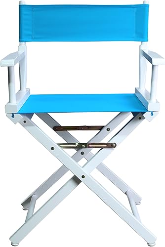 Miniatura 3 de Casual Home 200-01/021-27 - Silla de director de 18 in, marco blanco, con lona color turquesa, altura clásica