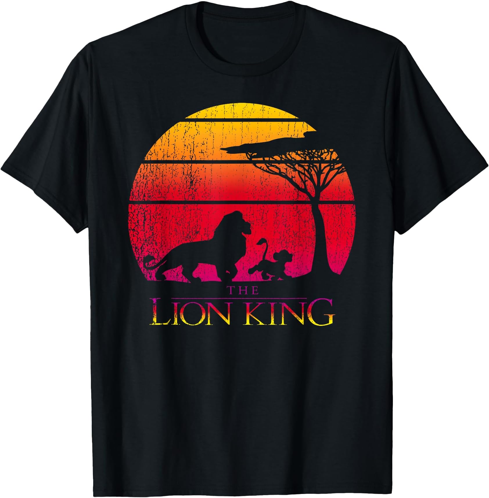 Lion King Vintage Sunset Logo Graphic T-Shirt T-Shirt