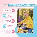 Unikit 4X6 Papier photo Glossy Inkjet 37lb 100 Feuilles Professiona Papier pour imprimantes jet d'encre DYE Encre 135GSM