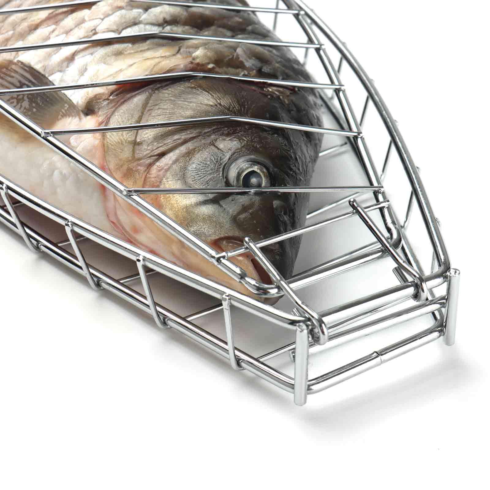 Panier à poisson en acier inoxydable avec poignée amovible