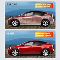 Vista 5 de muge racing Tesla Model 3 - Juego de 4 guardabarros sin perforación, protectores contra salpicaduras color negro, para Tesla Model 3 2017-2023