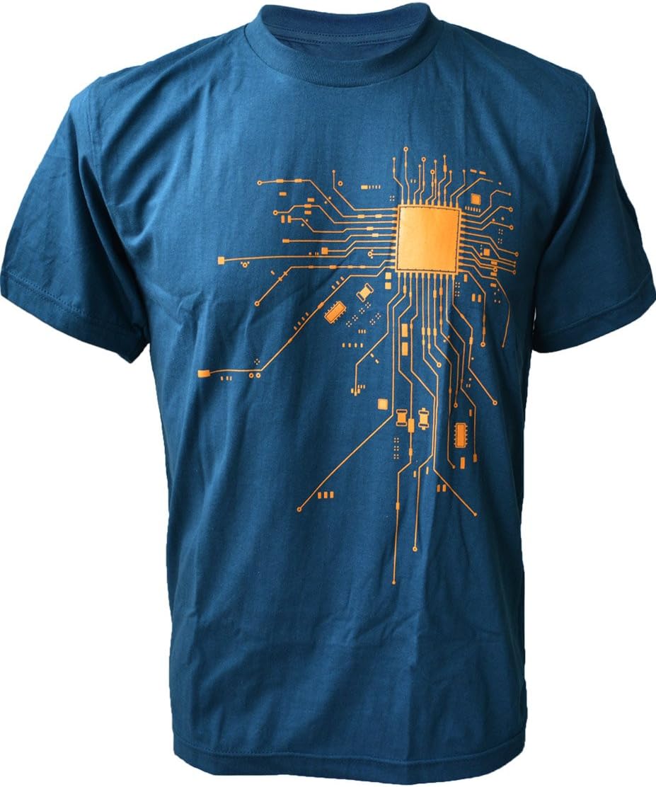 SODAtees Computer Chip CPU CORE Heart Men's T-Shirt Geek Nerd