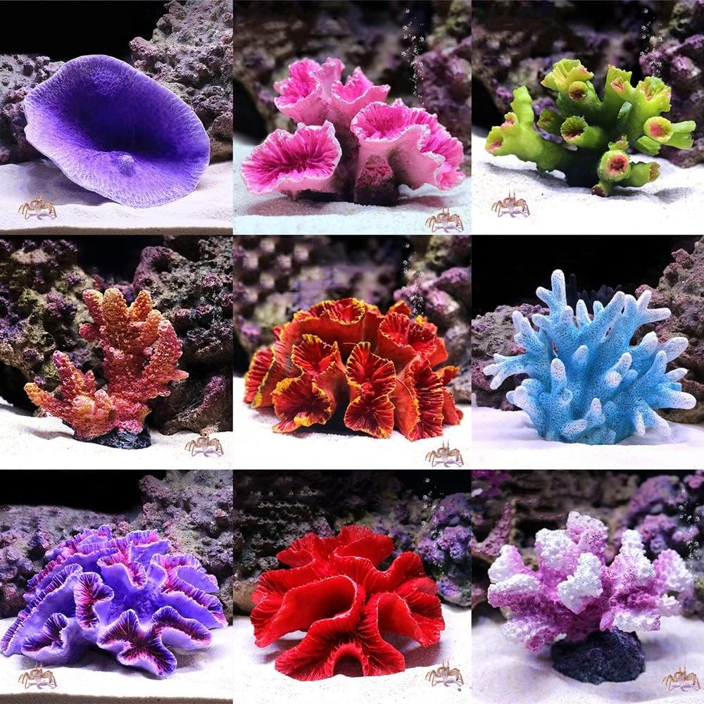 Artificial Resin Coral Reef Aquarium Ornaments Landscaping Fish Tank Decor Home Accessories(D)